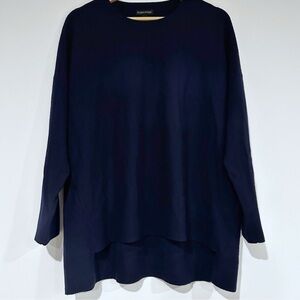 EILEEN FISHER Blue Sweater Wool Blend
Crewneck Dolman Sleeve Pullover Large